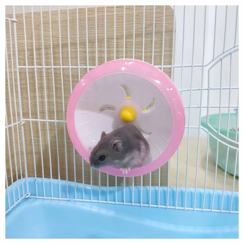 WishLotus Hamster Running Wheel, Silent Jogging Exercise Toy Hamsters Cage