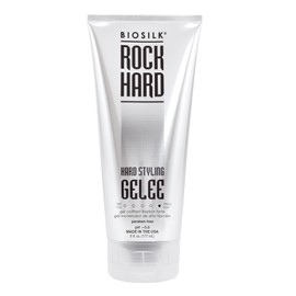 BioSilk Rock Hard Gel, Firm-Hold Hair Gel For Long-Lasting Styles, Sulfate, Paraben, & Cruelty-Free, 6 Oz