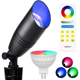 wiselume Low Voltage Outdoor Landscape Spotlights with RGB+CCT Color Changing,IP65 Waterproof Uplights for Garden and Yard,12V Warm&White Uplights,Heavy Duty Accent Fixtures,APP/Remote Control