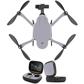 MightySkins Skin Compatible with GoPro Karma Drone Headphones wrap Cover Sticker Skins Solid Gray