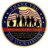 Military Veterans Challenge Coin Thank You for Your Service Appreciation