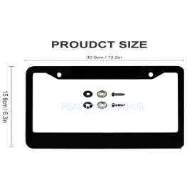 Unbranded License Plate Frame Black Stainless Steel Vinyl Lettering for United State Army1