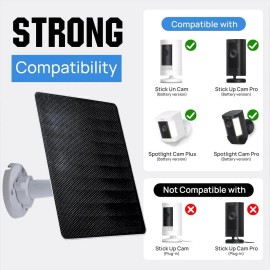 Ring Camera Solar Panel, Compatible with Ring Stick up Cam Battery, Ring Spotlig