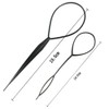 1Set(2pcs) Black Plastic Magic Hair Braid Ponytail Maker Clip Tool