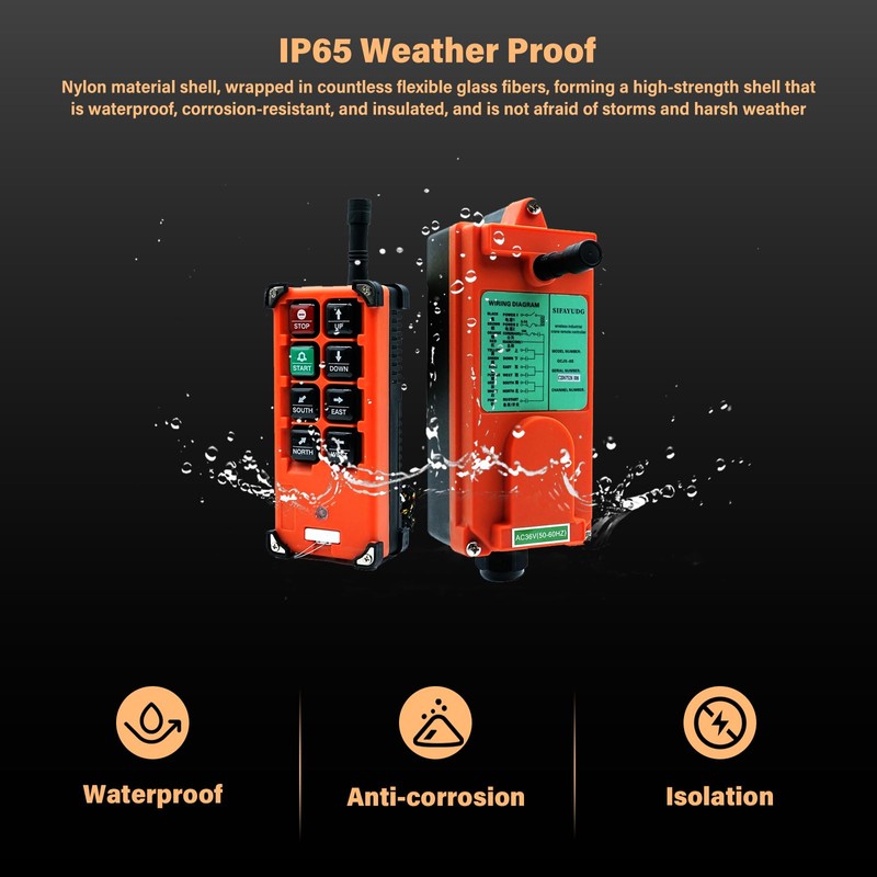 12V-440V Full Voltage Industrial Wireless Crane Remote Control Electric Lift