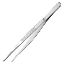 Aniso Long Tweezers- with Precision Serrated Kitchen Tweezers Tongs， for Barbecue and Hand-Made Stainless Steel Cooking Tweezers（12 inches）