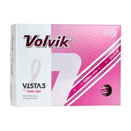 Volvik BCRF Vista 3 360 Pink Golf Balls (One Dozen)