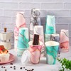 90 Pack 16 oz Marble Paper Coffee Cups Marble Disposable
