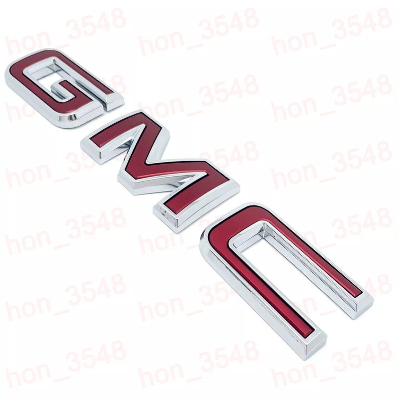 GMC Red Rear Tailgate Only Emblem 2019 -2024 GMC Sierra