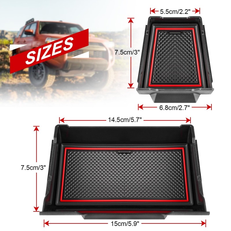 Tmipakioy Organizer Storage Drawer Compatible with for 2014-2024 Toyota 4Runner