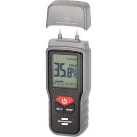 Brennenstuhl Moisture Meter FM-01 (Moisture Meter for Wood or Building Materials, Wood Moisture Meter with LCD Display, Hold Function and Automatic Shut-Off)