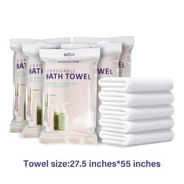 [Live Falsh Sale] Unifree Disposable Bath Towels Camping Towel I Gym Towel I Barber Towel 20 Counts, Individually Packed, Large Size 27.5 by 55 inches (27.5“x55”)