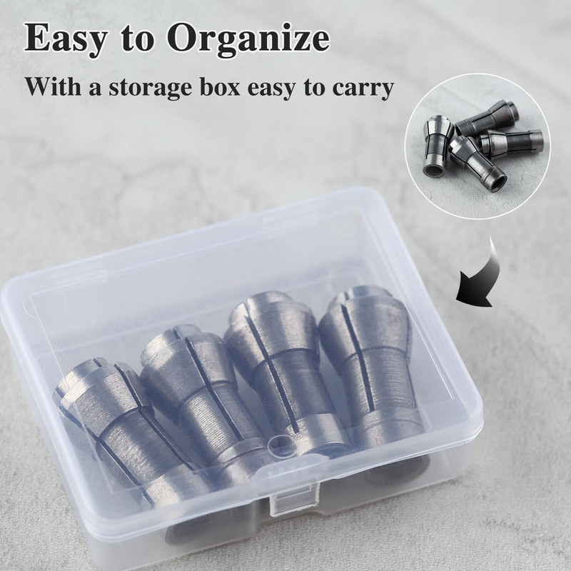 LEONTOOL 4 Pcs Die Grinder Collet Grinding Machine Clamping Collet