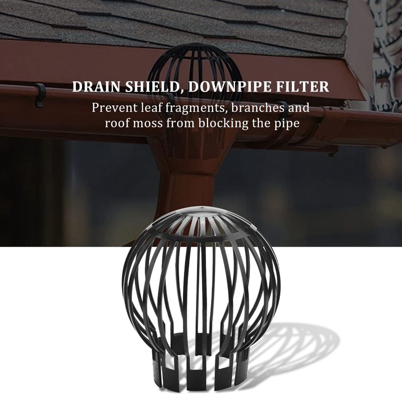 ZDSFSD 4PCS Gutter Guard Downspouts Filter Strainer Preventing Leaf Debris
