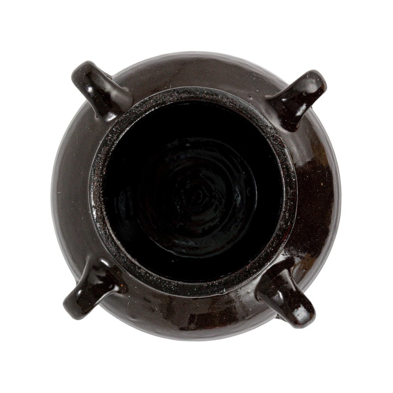 Creative Co-Op Found Decorative Clay Jar, Espresso