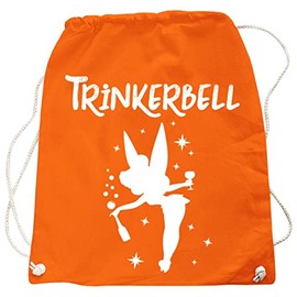 Spaß Kostet Rucksack Bag Trinkerbell Fun Alcohol Motif as Funny Bags, orange