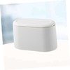 STOBOK 1pc Mini Desktop Trash Can Simple Press Cover Waste