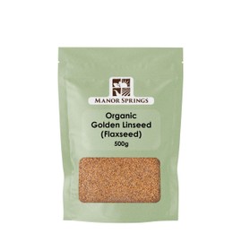 Organic Golden Linseed (Flaxseed) 500g by Manor Springs Organic