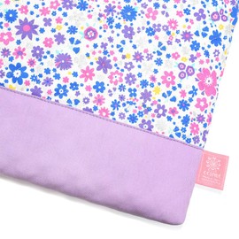 N3876700 Girls Zabuton Cushion for Chairs, Stylish, Zabuton, Quilting, Airy Shower with Flower Pattern, Lavender, Colorful Candy Style