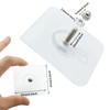 Moicstiy Adhesive Hooks Screw Hanging Wall Hooks Transparent Waterproof Reusable