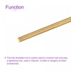 sourcing map M6 x 250mm Fully Thread Rod Brass Threads