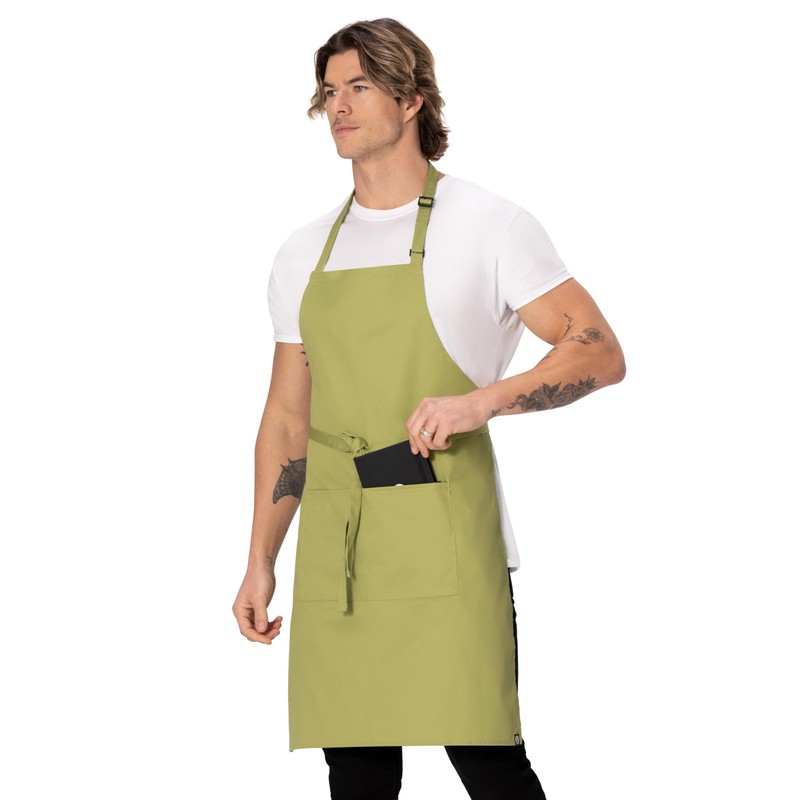 Chef Works Colour by B190 Adjustable Bib Apron, Lime