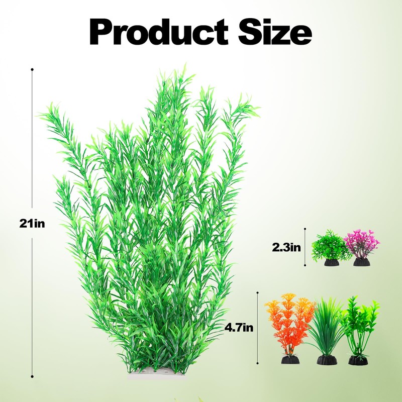 CousDUoBe 21 Inch Aquarium Plants Set Tall Fish Tank Plants