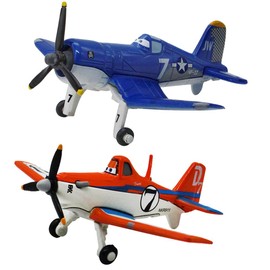 2 Pack Movie Planes No. 7 Dusty Skipper Metal Diecast Cartoon Airplane Toy, Best Gift for Children and Collectors (No. 7 Dusty Skipper)