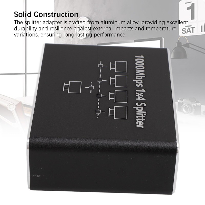 Ethernet Splitter 1 to 4 High Speed 1000Mbps, Network HUB,