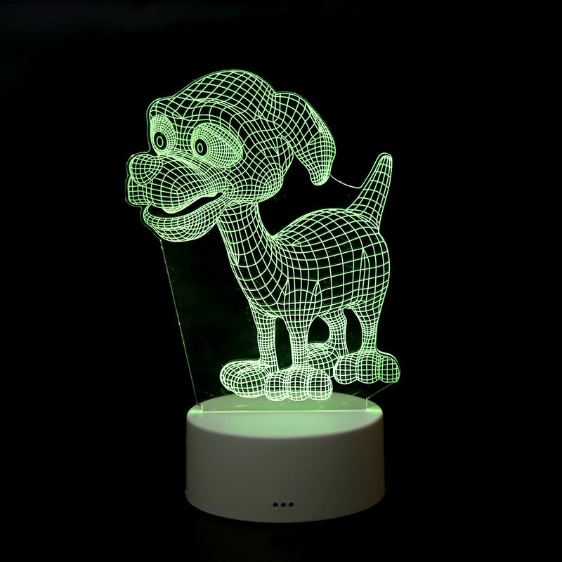 3W 4.5V USB 3D Night Light Touch Control LED Table