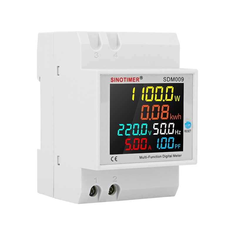 6IN1 Single Phase Energy Meter Din Rail Electricity Usage Monitor