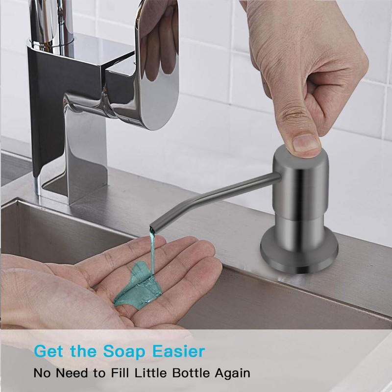 OHiHi Dish Soap Dispenser for Kitchen Sink, Countertop Sink Soap