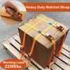 4Pcs Ratchet Straps Heavy Duty, 1” x 20ft Ratchet Strap