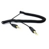 Compatible with Moto G6 - Black Coiled Aux Cable Car