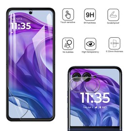 KZIOACSH Screen Protector for Motorola Razr 60 Ultra, 2+2+2 Pack Full Coverage Flexible TPU Screen Protector Cover HD Clear Anti-Scratch Self-Healing Back Protective Film with Camera Lens protector