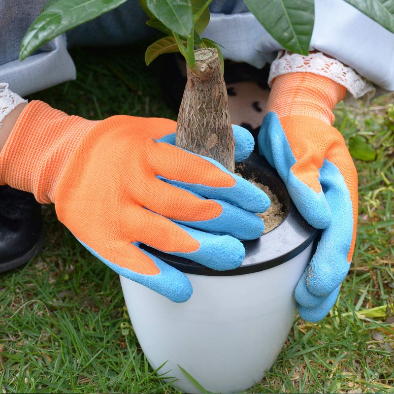 HANDLANDY 2 Pairs Kids Gardening Gloves for Age 2-13, Foam