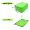 Guozi Collapsible Decorative Storage Box with Lid & Metal Handles