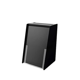 Marketing Holders Locking Ballot Box 5.75 Countertop Black Acrylic Slant Back Bin Comment Suggestion Raffles Charity Organizations Registration Lead Boxes Voting Collection Contest