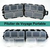 Pillendose für Reisen, tragbar, mit 10 Fächern, Mini-Tablettenbox, leicht und
