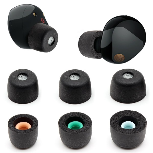 Memory Foam Eartips Ear Buds for Sony WF-1000XM5, Ear Tips