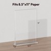 NIUBEE Acrylic Sign Holder 8.5 x 11 T-Shape Clear Flyer