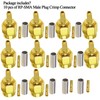 10pcs RP SMA Crimp Connector, RP-SMA Male Plug Crimp Straight