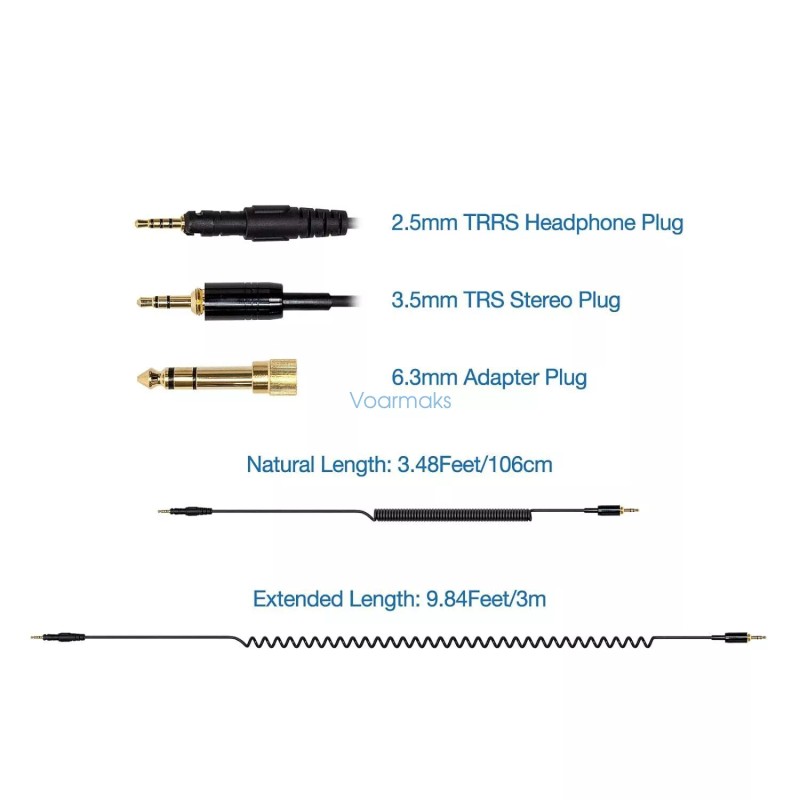 Pioneer HDJ-X5 X7 S7 CUE1 4 Pole Long Steps Audio