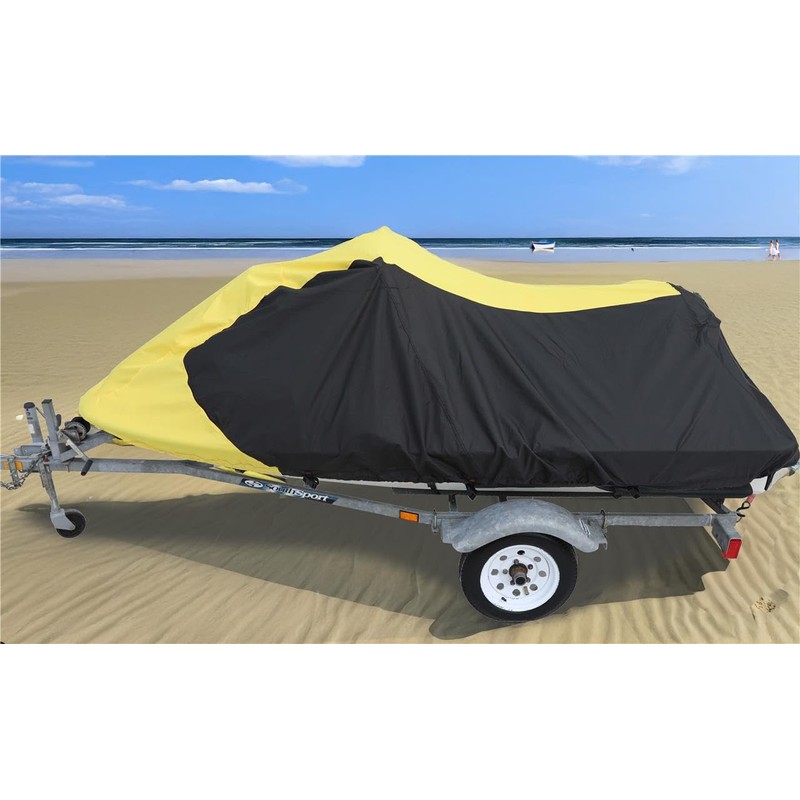 SBU Black/Yellow Heavy-Duty, PWC Cover Compatible for Sea Doo GTX