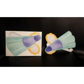 Coloriginals Scuba Card And Envelope Pool Party Invitation Card Stock Blue Yellow Invite