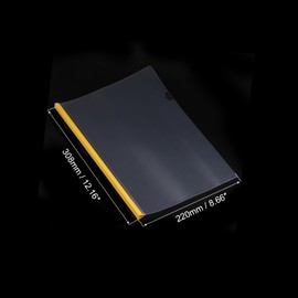 PATIKIL Clear Report Covers with Sliding Bar, 20 Pcs 10mm Slide-Grip Resume Covers 75 Sheets Capacity, A4 Presentation Folders for File, Resume, Yellow