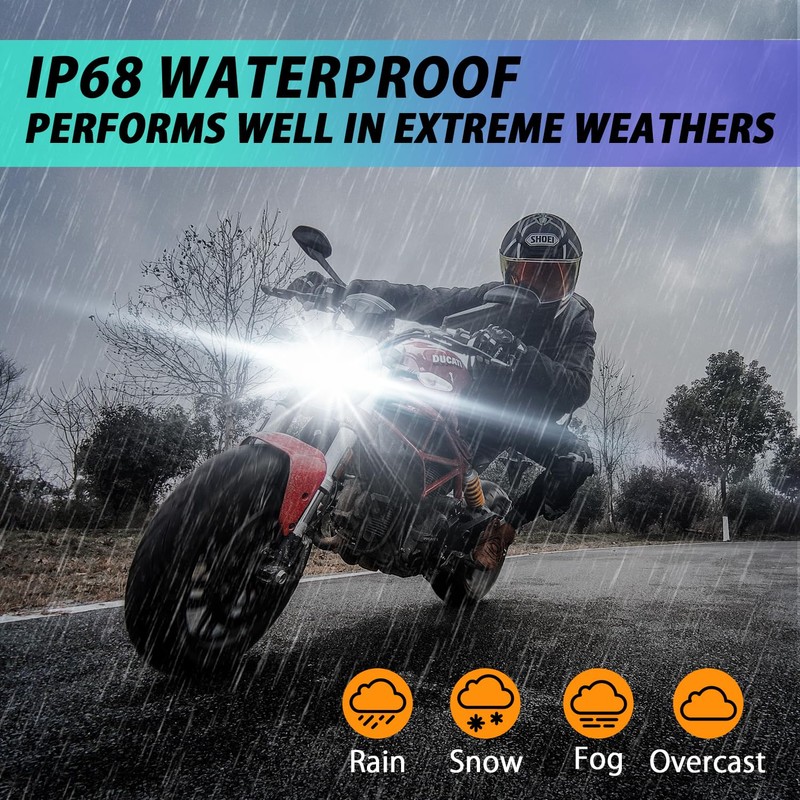 DZG H7 LED Headlight Bulbs Motorcycle 6000K Cool White 20W