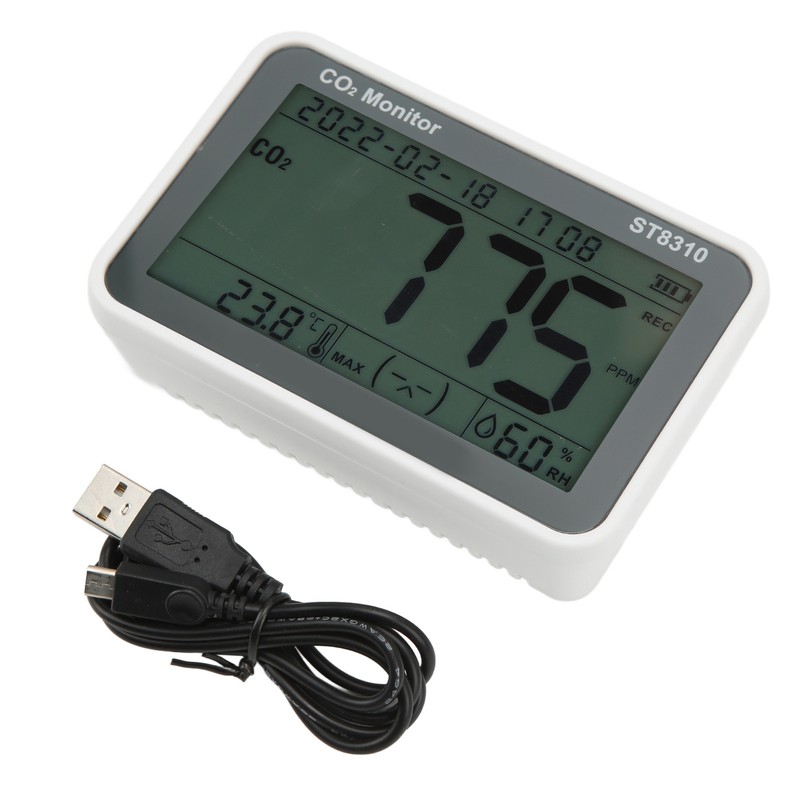 ST8310 LCD Air Quality Monitor Carbon Dioxide Detector CO2 Temperature