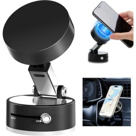 Universal 360° Rotation Electric Vacuum Magnetic Suction Cup Car Phone Holder Stand Mount