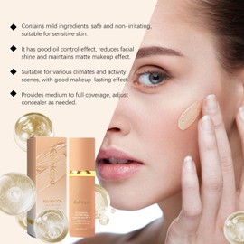 Gireatick Bio Mimic Color Changing Hydrating Full Coverage Concealer Foundation - SPF 50+, Satin Matte Finish Korean Makeup